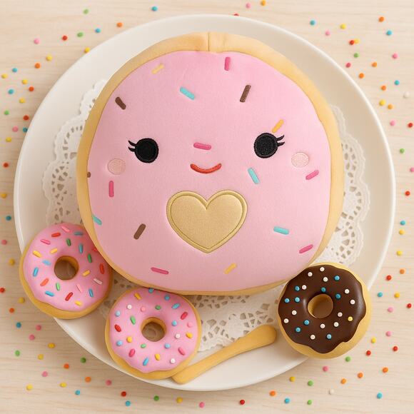 🧁 Squishmallows Dabria the Donut – 8” Plush - Foodie Squad Stuffed Animal Toy - Picture 1 of 10